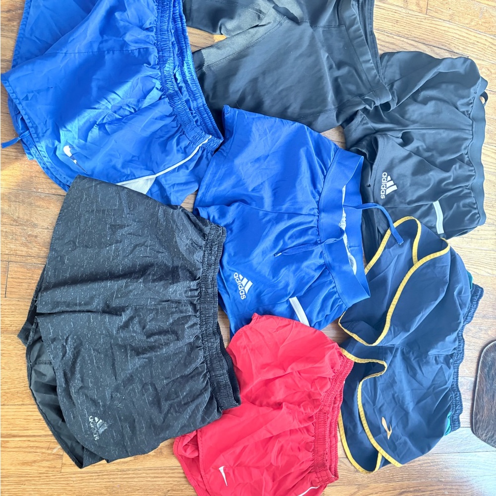 Adidas, Nike, brooks, running shorts small